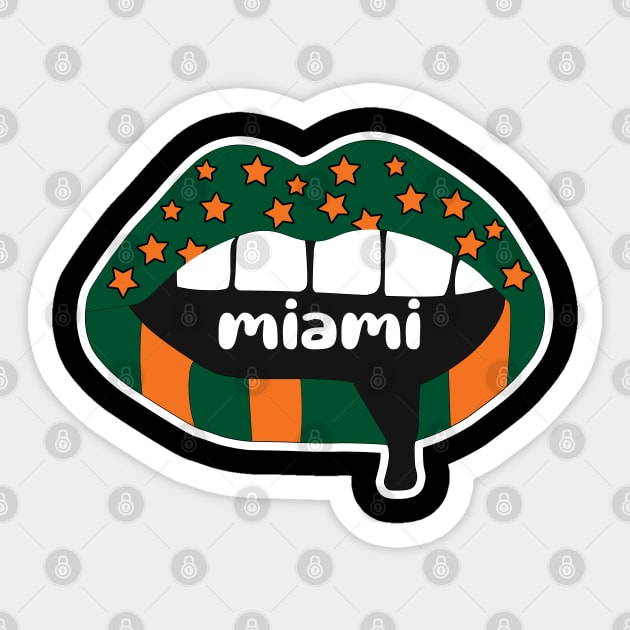 Miami Lips Sticker by NFDesigns